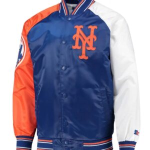 New York Mets Varsity Royal Satin Jacket