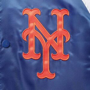 New York Mets Varsity Royal Satin Jacket