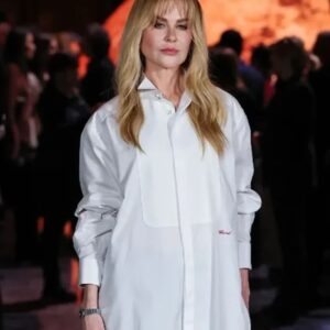 Nicole Kidman Paris Fashion Week White Shirt