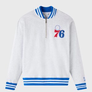 OVO X NBA Philadelphia 76ers Quarter-zip Mockneck Sweatshirt