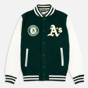 Oakland Athletics Green and White Varsity Jacket
