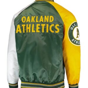Oakland Athletics Reliever Satin Varsity Jacket