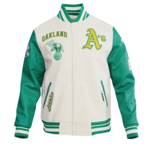 Oakland Athletics Retro Classic Rib Wool Varsity Jacket
