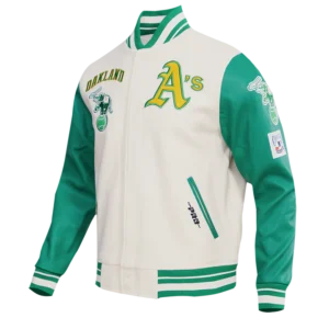 Oakland Athletics Retro Classic Rib Wool Varsity Jacket