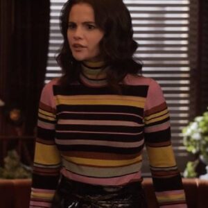 Only Murders in the Building Selena Gomez Striped Turtleneck Top