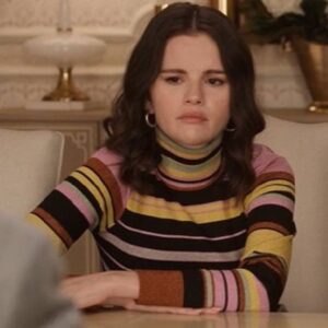 Only Murders in the Building Selena Gomez Striped Turtleneck Top