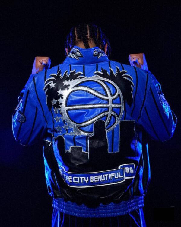 Orlando Magic x Jeff Hamilton NBA Blue Varsity Jacket