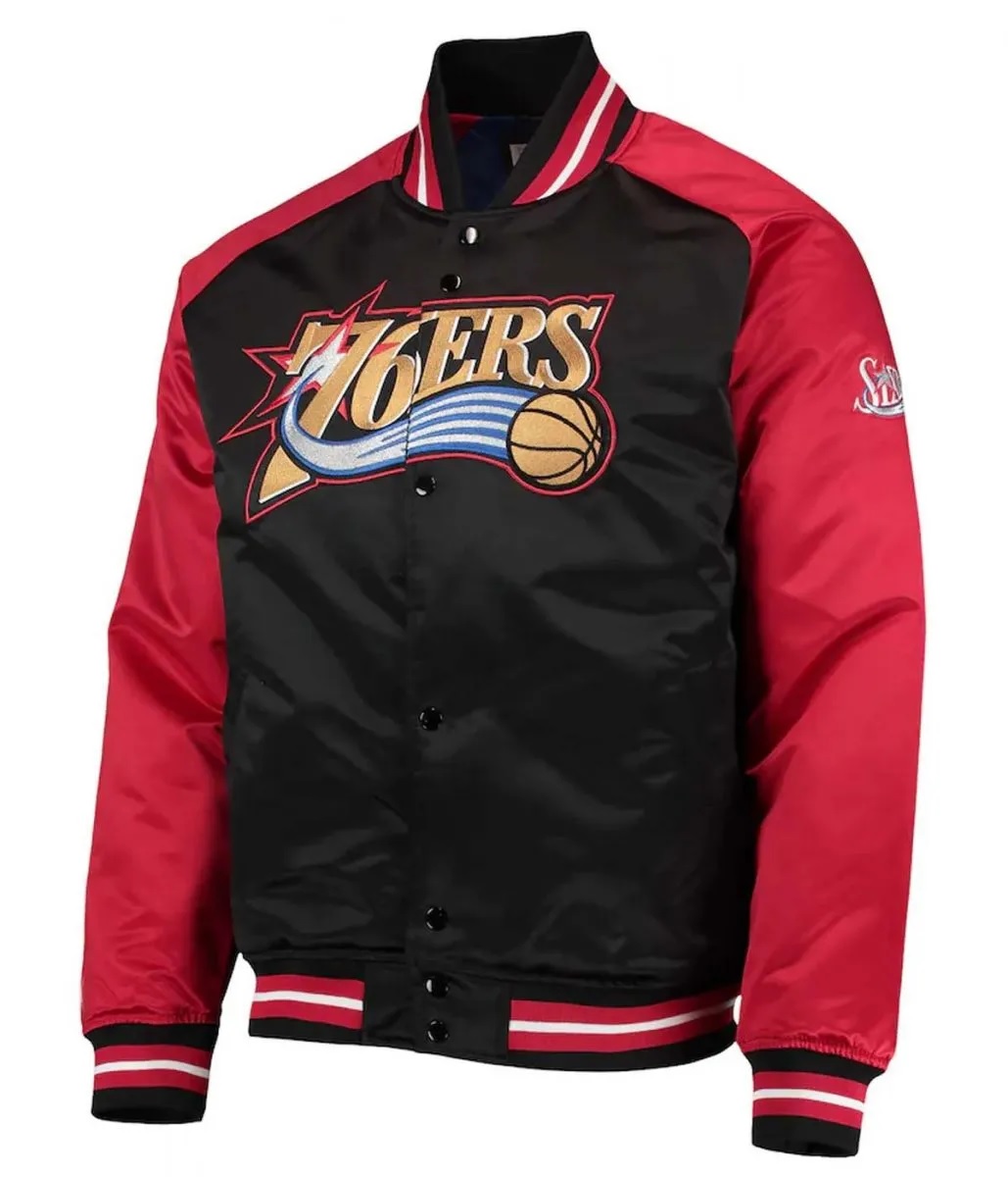 Philadelphia 76ers Hardwood Classics Satin Jacket