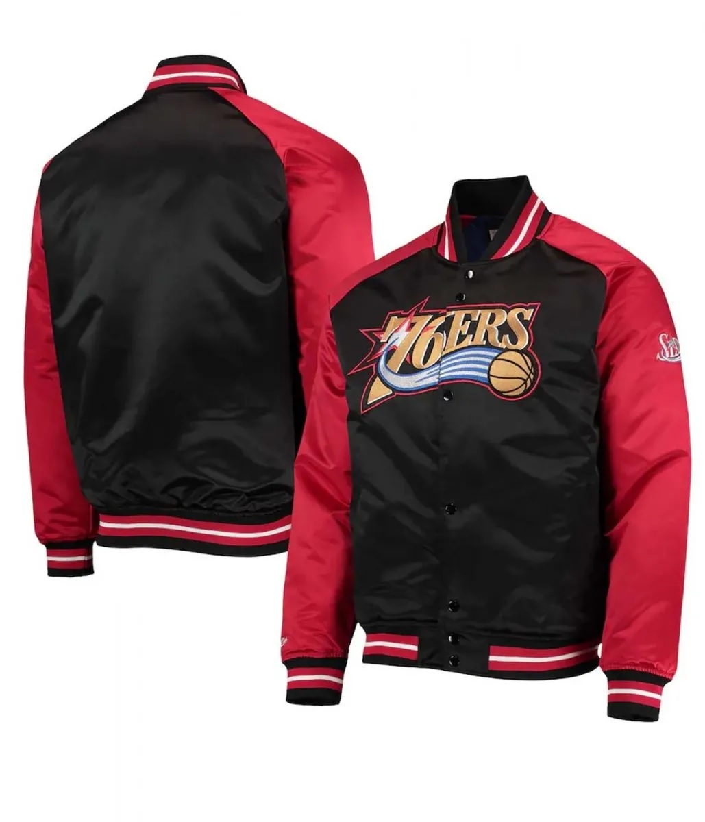 Philadelphia 76ers Hardwood Classics Satin Jacket