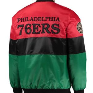 Philadelphia 76ers Satin Full-Zip Jacket