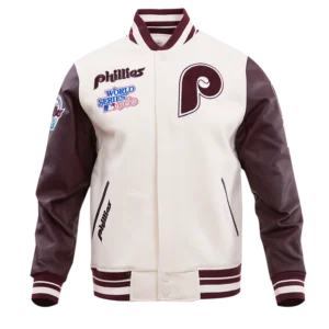 Philadelphia Phillies Retro Classic Rib Wool Varsity Jacket