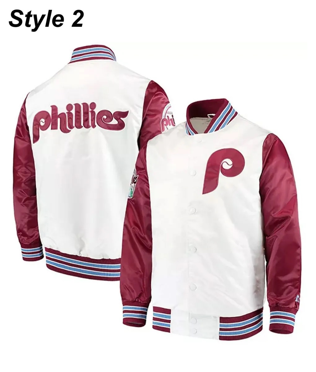 Philadelphia Phillies Bomber Satin Jacket