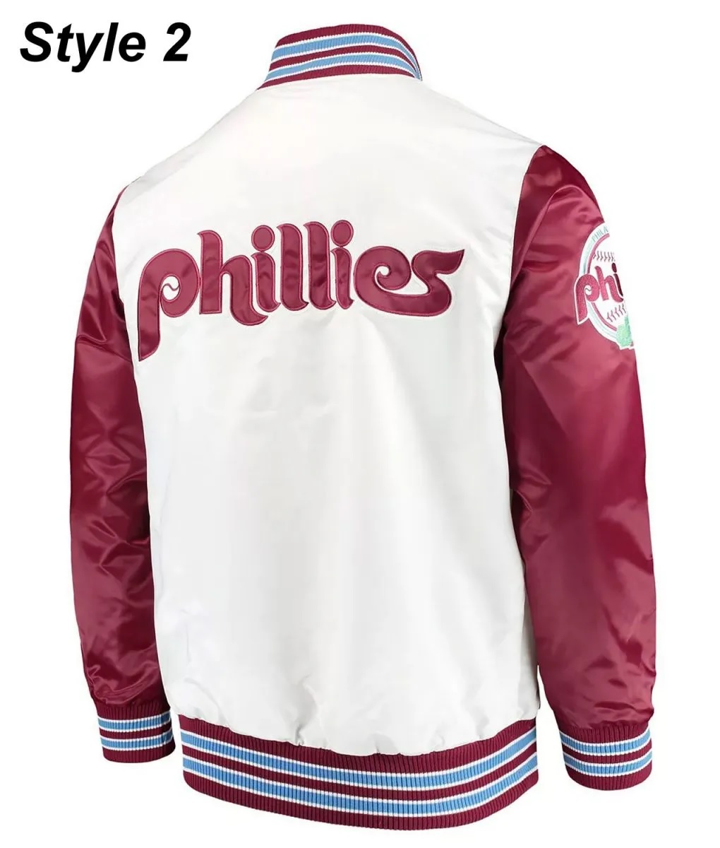 Philadelphia Phillies Bomber Satin Jacket