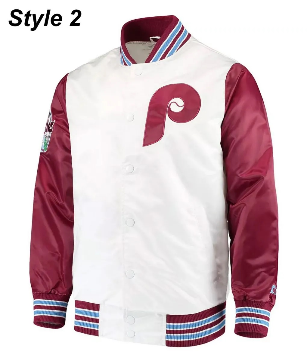 Philadelphia Phillies Bomber Satin Jacket