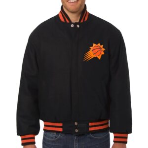 Phoenix Suns Black Wool Varsity Jacket