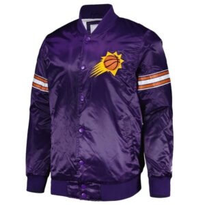 Phoenix Suns Pick & Roll Full-Snap Satin Varsity Jacket