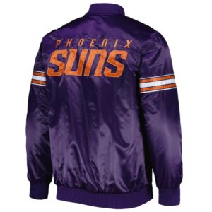 Phoenix Suns Pick & Roll Full-Snap Satin Varsity Jacket