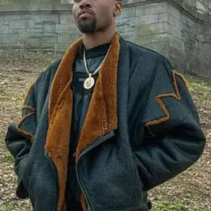 Power Book III London Brown Shearling Jacket