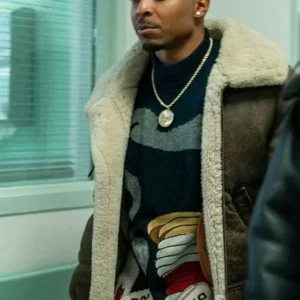 Power Book III Malcolm Mays Brown Leather Jacket