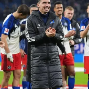 Rayan Philippe Bundesliga 2025 black puffer jacket with quilted design and sporty insulated fit.”