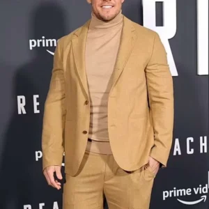 Alan Ritchson Reacher Movie Event Brown Suit