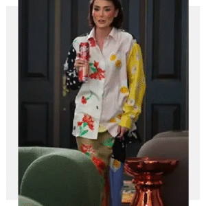 Real Housewives of Salt Lake City Bronwyn Newport Mix-Print Shirt