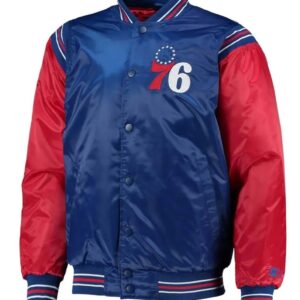 Renegade Philadelphia 76ers Full-Snap Satin Jacket