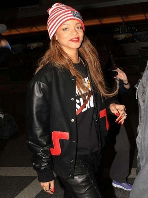 Rihanna Heart Love Varsity Jacket - Image 4