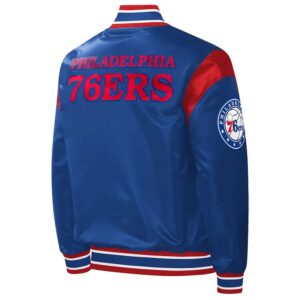 Royal Philadelphia 76ers Force Play Satin Jacket