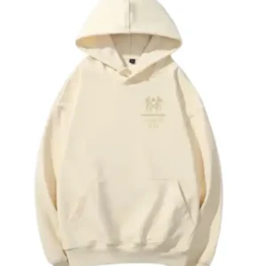 “Model wearing the Sleep Token Feathered Host Hoodie with front graphic print.”