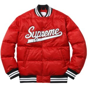 Supreme Black Puffy Varsity Jacket