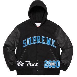 Supreme King Hooded Varsity Jacket