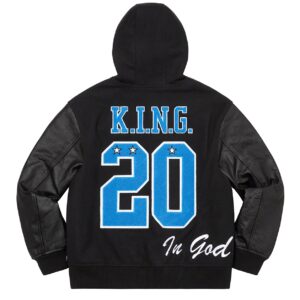 Supreme King Hooded Varsity Jacket