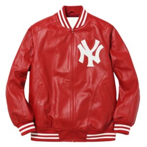 Supreme NY Yankees Leather Varsity Jacket