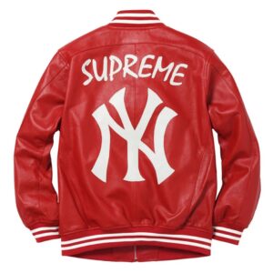 Supreme NY Yankees Leather Varsity Jacket