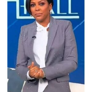 Tamron Hall Show Gray Embellished Blazer