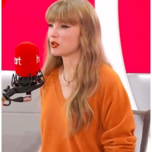 Taylor Swift Heart Radio Orange Sweater