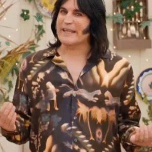 The Great British Bake Off Noel Fielding Black Printed Shirt