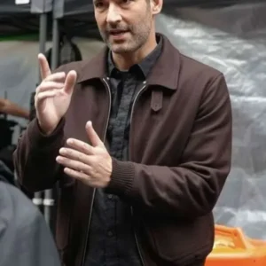 CIA Tom Ellis Brown Bomber Jacket