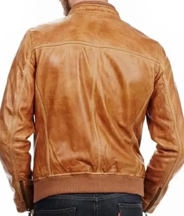 Tommy Merlyn Arrow Brown Leather Jacket - Image 2