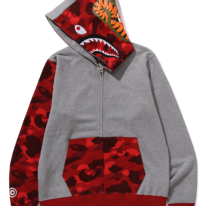 Color Camo Shark Full Zip Hoodie
