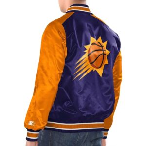 Phoenix Suns Renegade Purple And Orange Satin Jacket
