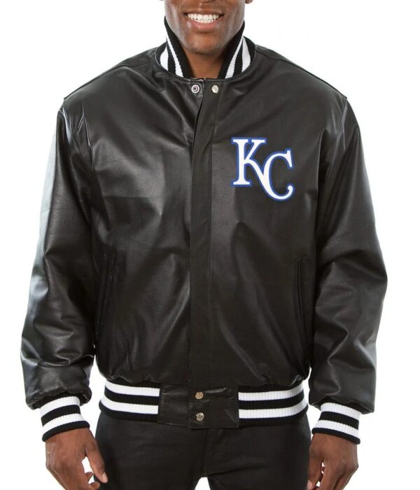 Kansas City Royals Letterman Leather Jacket