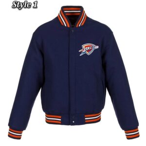 Varsity Oklahoma City Thunder Navy Wool Jacket