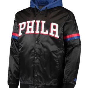 Varsity Philadelphia 76ers Full-Snap Hoodie Jacket