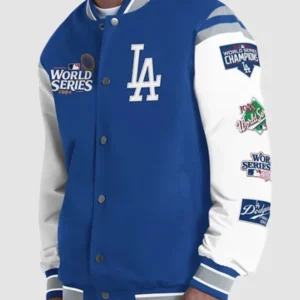 World Series Dodgers G-III Royal Recruit Commemorative Varsity Jacket