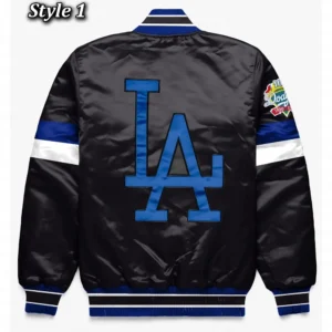 LA Dodgers Home Game Varsity Satin Jacket