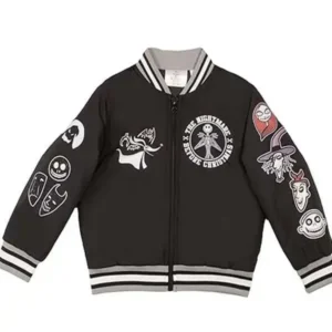Nightmare Before Christmas Black Varsity Jacket