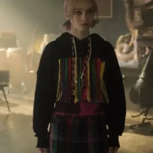 Wednesday Emma Myers Cropped Hoodie