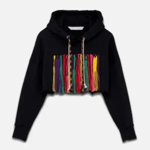 Wednesday Emma Myers Cropped Hoodie